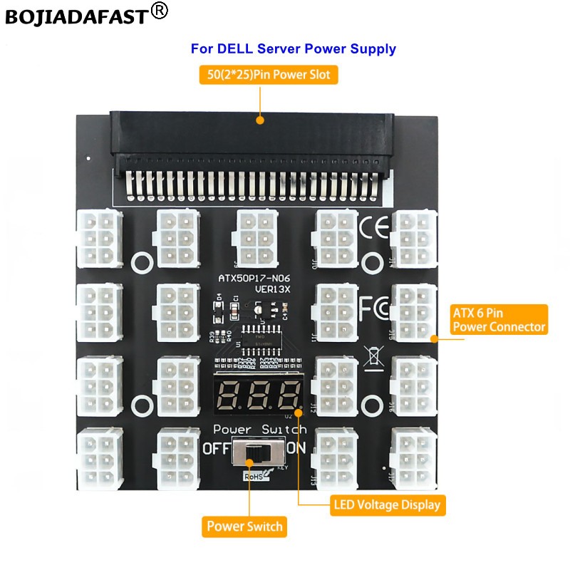Carte de connexion avec connec - 2400W Server Psu Breakout Board avis et prix